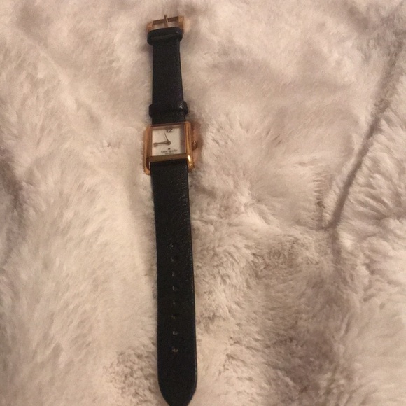 KATE SPADE ladies black leather watch - Picture 7 of 7